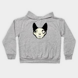 Cat Skull With Pearl Kids Hoodie